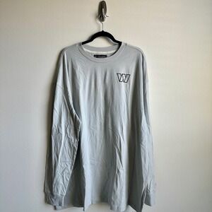 Washington Commanders Shirt Long Sleeve Mens 4XL Gray NFL Football Tee Signature